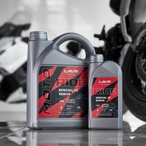 LAVR MOTO Моторное масло RIDE SPECIAL 4Т 10W40 SN, 1 л фото в интернет-магазине FrontFlip.Ru