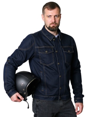 Куртка мужская INFLAME LIVERPOOL хлопок+арамид, цвет синий темный фото в интернет-магазине FrontFlip.Ru