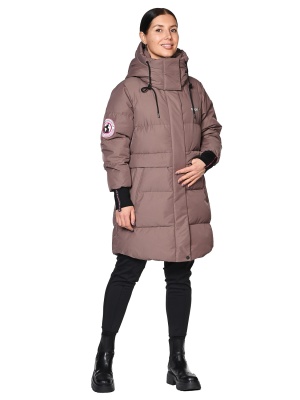 SNOW HEADQUARTER Зимняя куртка женская B-0113 Кофейный фото в интернет-магазине FrontFlip.Ru