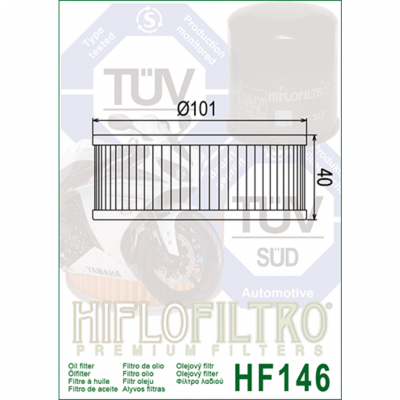 HIFLOFILTRO Масляные фильтры (HF146) фото в интернет-магазине FrontFlip.Ru