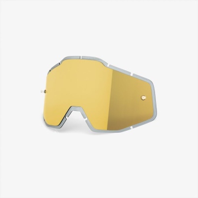 Линза 100% Racecraft/Accuri/Strata Anti-Fog Injected Gold Mirror (51004-009-02) фото в интернет-магазине FrontFlip.Ru