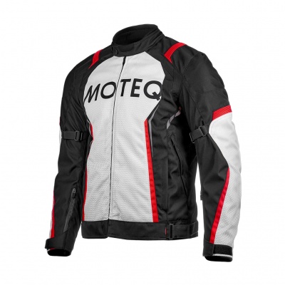Куртка текстильная  все сезоны MOTEQ Spike межская мембрана черный/белый фото в интернет-магазине FrontFlip.Ru