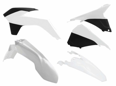 RTech Комплект пластика KTM EXC-EXCF125-500 14-16 бело-черный (moto parts) фото в интернет-магазине FrontFlip.Ru