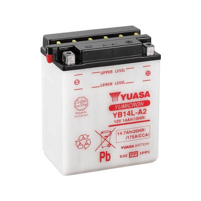 YUASA   Аккумулятор  YB14L-A2 с электролитом фото в интернет-магазине FrontFlip.Ru