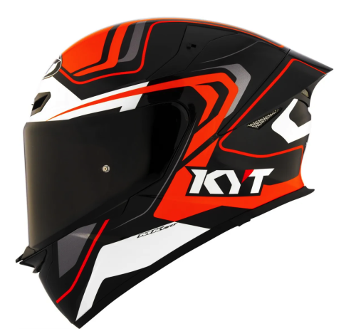 [KYT] Мотошлем TT-REVO OVERTECH, цвет Черный/Оранжевый фото в интернет-магазине FrontFlip.Ru