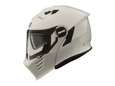 SIMPSON Шлем DARKSOME GLOSS WHITE фото в интернет-магазине FrontFlip.Ru