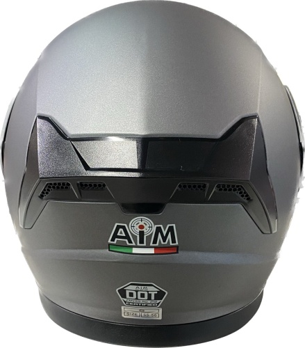 Снегоходный шлем с электроподогревом визора AiM JK906 Grey Metal фото в интернет-магазине FrontFlip.Ru