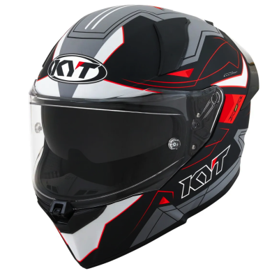 [KYT] Мотошлем R2R LED, цвет Черный Матовый/Серый фото в интернет-магазине FrontFlip.Ru