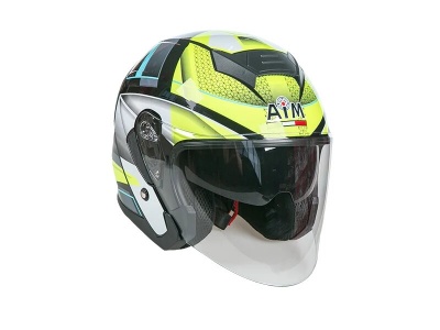 Шлем AiM JK526 Yellow/Grey/Black фото в интернет-магазине FrontFlip.Ru