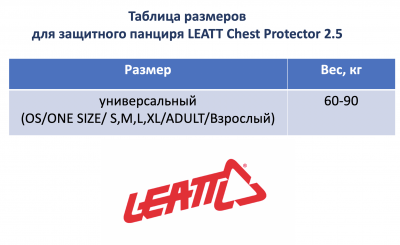 Защита панцирь Leatt Chest Protector 2.5 White фото в интернет-магазине FrontFlip.Ru