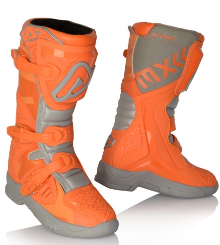 Мотоботы детские Acerbis X-TEAM JR Orange/Grey фото в интернет-магазине FrontFlip.Ru