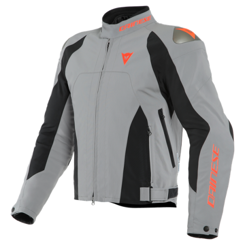 Куртка текстильная Dainese INDOMITA D-DRY XT Frost-Gray/Black-Matt/Fluo-Red фото в интернет-магазине FrontFlip.Ru