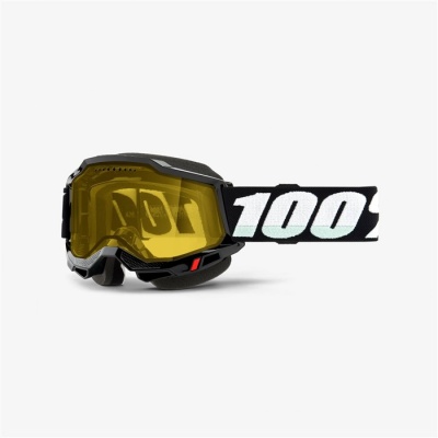 Очки 100% Accuri 2 Snowmobile Goggle Black / Yellow Vented Dual Lens (50223-608-01) фото в интернет-магазине FrontFlip.Ru