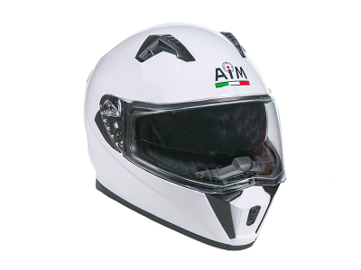 Шлем AiM JK320 White Glossy фото в интернет-магазине FrontFlip.Ru
