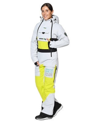 SNOW HEADQUARTER Горнолыжный комбинезон женский B-9050 Лимонный фото в интернет-магазине FrontFlip.Ru
