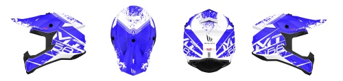 Шлем MT FALCON thorm MX802 Gloss Blue фото в интернет-магазине FrontFlip.Ru
