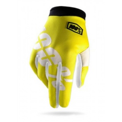 Мотоперчатки 100% ITrack Glove Neon Yellow фото в интернет-магазине FrontFlip.Ru