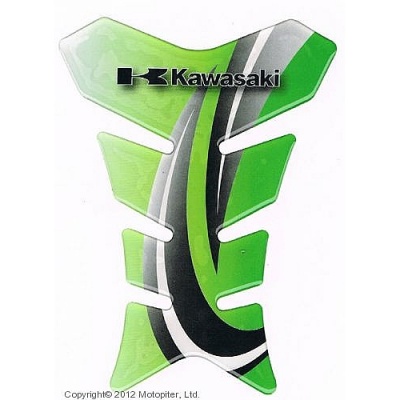 IXS Наклейка на бак Kawasaki зеленая фото в интернет-магазине FrontFlip.Ru