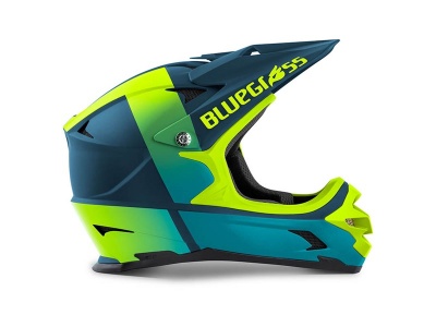 Велошлем BLUEGRASS intox petrol blue/fluo yellow фото в интернет-магазине FrontFlip.Ru