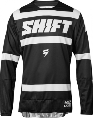 Мотоджерси Shift Black Strike Jersey Black/White фото в интернет-магазине FrontFlip.Ru