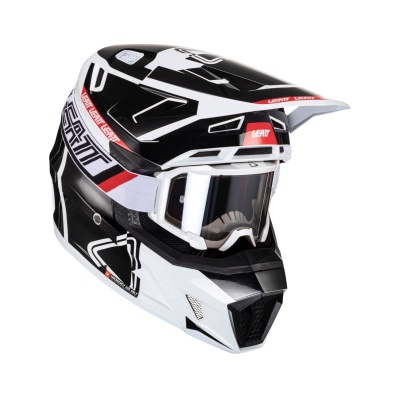 Мотошлем Leatt Moto 7.5 Helmet Kit Black/White фото в интернет-магазине FrontFlip.Ru