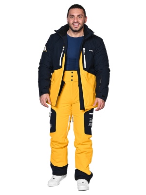 SNOW HEADQUARTER Горнолыжный костюм мужской KA-0115 Желтый фото в интернет-магазине FrontFlip.Ru