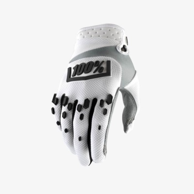 Мотоперчатки 100% Airmatic Glove White/Black фото в интернет-магазине FrontFlip.Ru