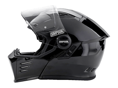 SIMPSON Шлем DARKSOME GLOSS BLACK фото в интернет-магазине FrontFlip.Ru