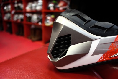 Мотошлем LS2   кроссовый MX433 STRIPE WHITE RED фото в интернет-магазине FrontFlip.Ru