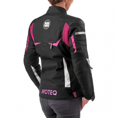 Куртка текстильная  все сезоны MOTEQ BONNIE женская черный/розовый фото в интернет-магазине FrontFlip.Ru