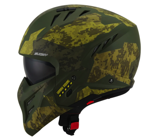 [SUOMY] Мотошлем ARMOR URBAN SQUAD CAMOUFLAGE, цвет Зеленый Матовый фото в интернет-магазине FrontFlip.Ru