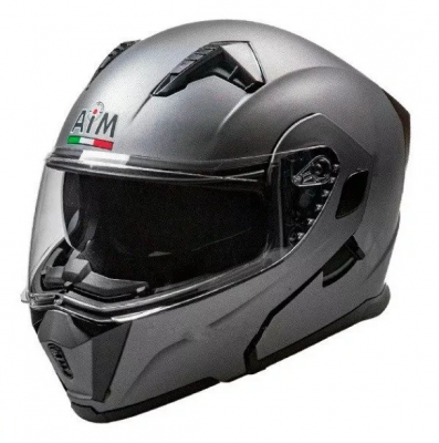 Шлем AiM JK906 Grey Metal фото в интернет-магазине FrontFlip.Ru