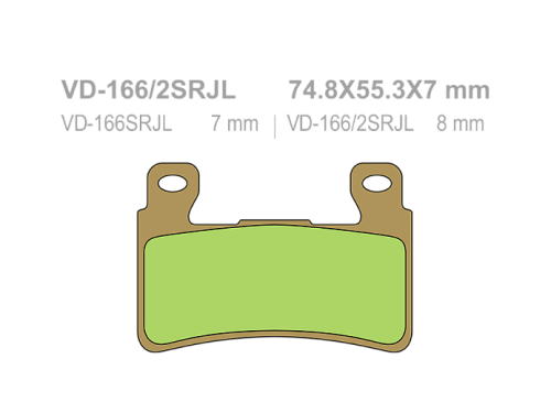 VESRAH Тормозные колодки  VD-166/2SRJL  (245) фото в интернет-магазине FrontFlip.Ru