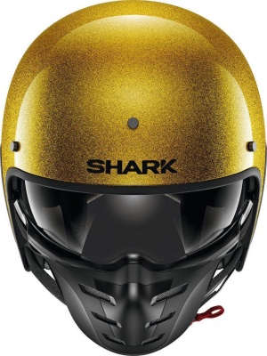 Шлем SHARK S-DRAK FIBER BLANK GLITTER Gold фото в интернет-магазине FrontFlip.Ru