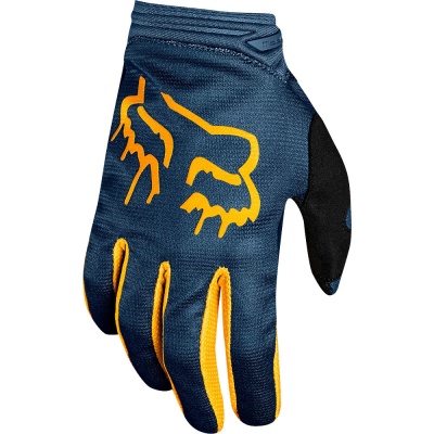 Мотоперчатки женские Fox Dirtpaw Mata Womens Glove Navy/Yellow фото в интернет-магазине FrontFlip.Ru
