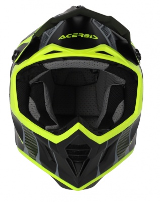 Шлем Acerbis X-TRACK 22-06 Black/Fluo-Yellow фото в интернет-магазине FrontFlip.Ru