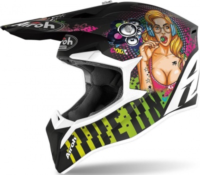 AIROH шлем кросс WRAAP PIN-UP MATT фото в интернет-магазине FrontFlip.Ru