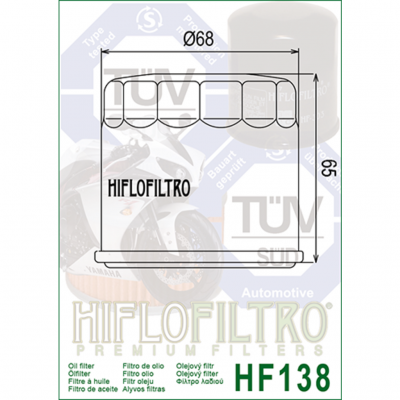 HIFLOFILTRO Масляные фильтры (HF138) фото в интернет-магазине FrontFlip.Ru