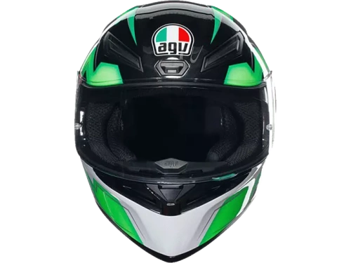 AGV Шлем K-1 E2206 KRIPTON BLACK/GREEN фото в интернет-магазине FrontFlip.Ru
