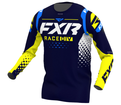 FXR MX Футболка Revo MX Jersey 22 Midnight/White/Yellow фото в интернет-магазине FrontFlip.Ru