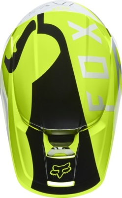 Мотошлем Fox V1 Skew Helmet Flow Yellow фото в интернет-магазине FrontFlip.Ru