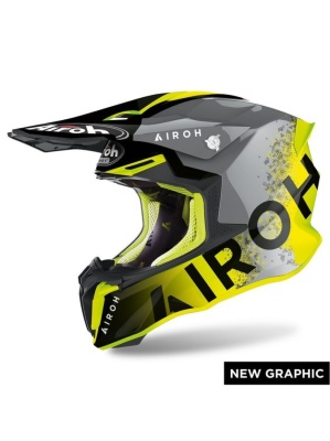 AIROH шлем кросс TWIST 2.0 BIT YELLOW GLOSS фото в интернет-магазине FrontFlip.Ru