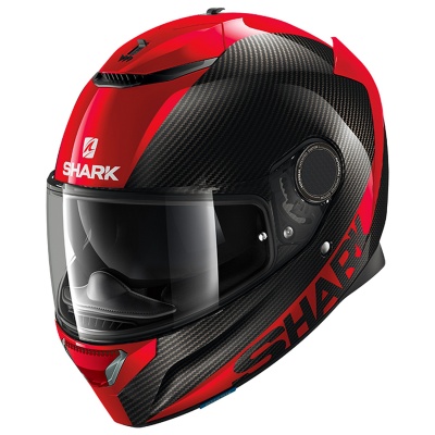 Шлем SHARK SPARTAN CARBON 1.2 SKIN Red/Black/Glossy Carbon фото в интернет-магазине FrontFlip.Ru