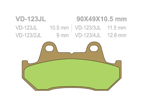 VESRAH Тормозные колодки  VD-123/4JL  (242) фото в интернет-магазине FrontFlip.Ru