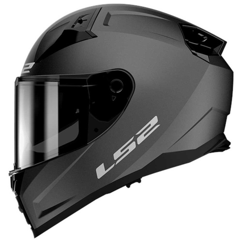 LS2 Мотошлем FF811 VECTOR II SOLID серый матовый фото в интернет-магазине FrontFlip.Ru